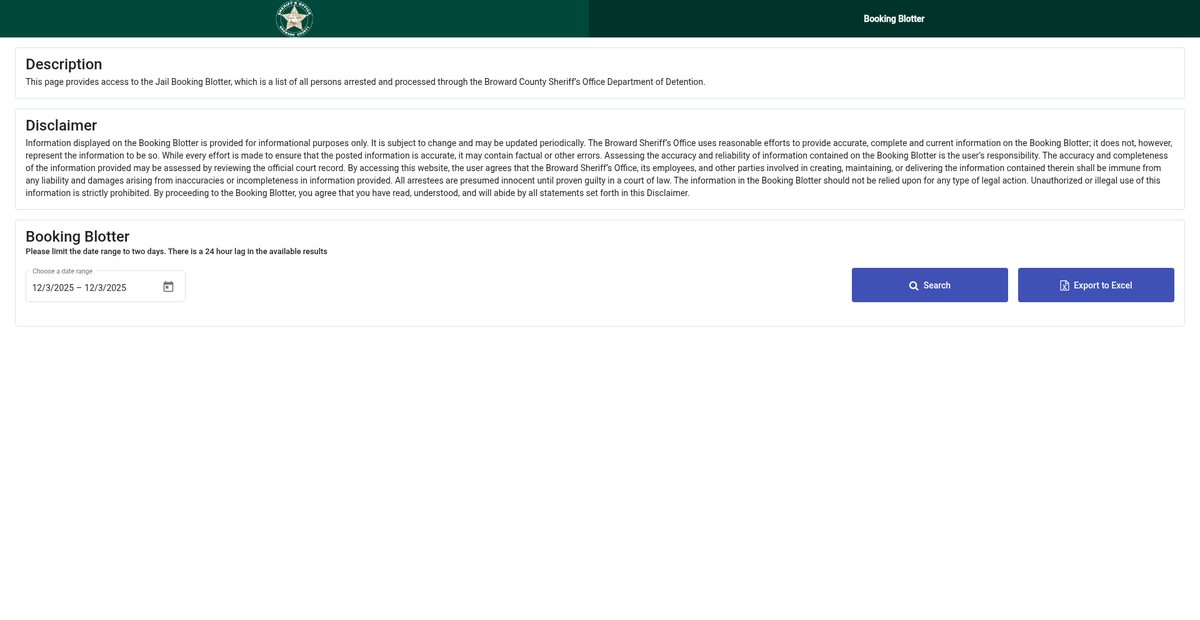 Preview of bookingblotter.sheriff.org