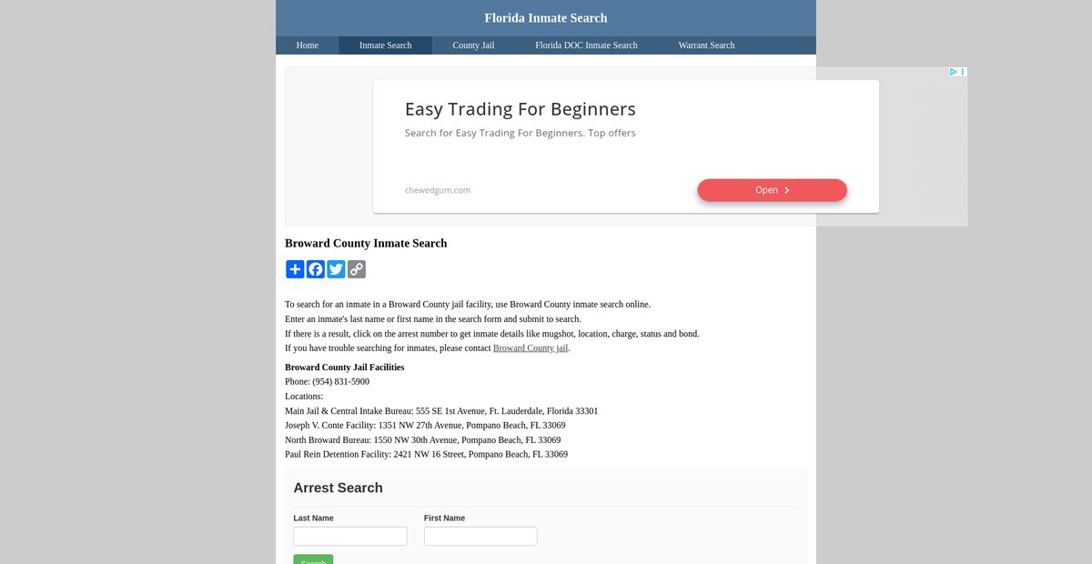 Preview of inmatesearchflorida.org