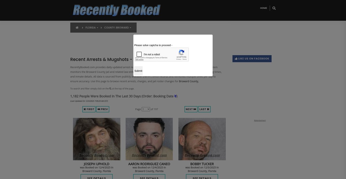 Preview of recentlybooked.com