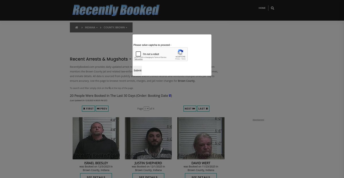 Preview of recentlybooked.com