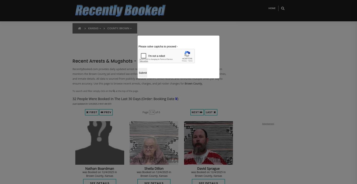 Preview of recentlybooked.com
