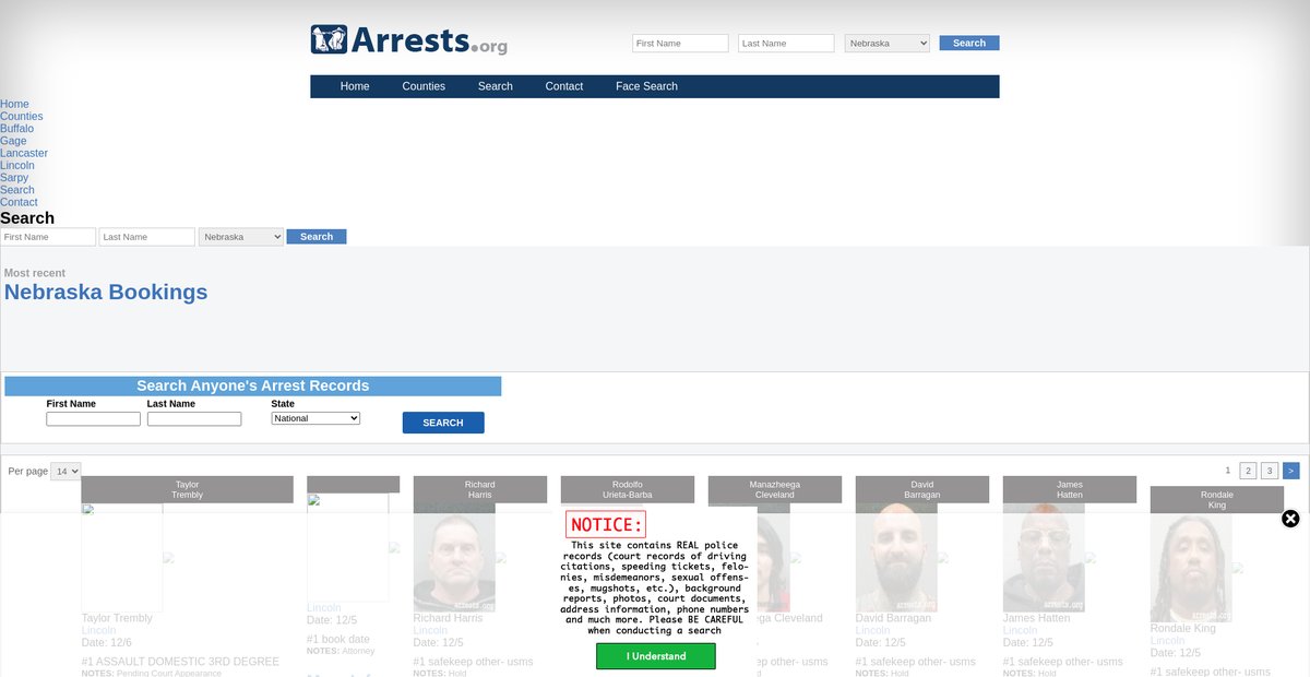 Preview of nebraska.arrests.org
