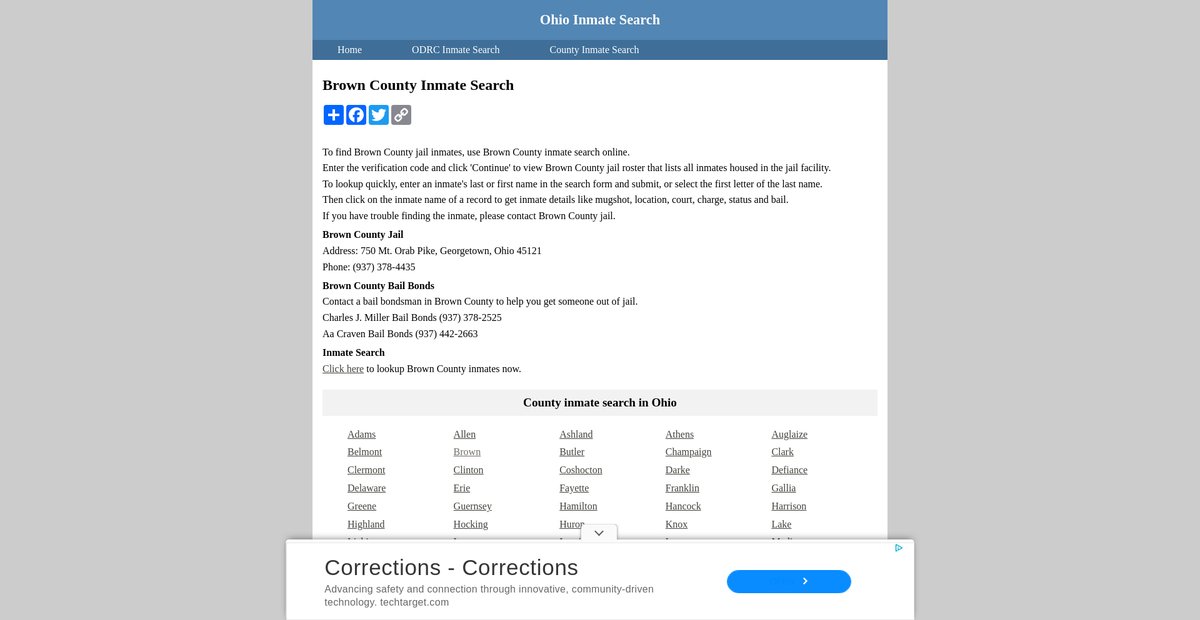 Preview of inmatesearchohio.org