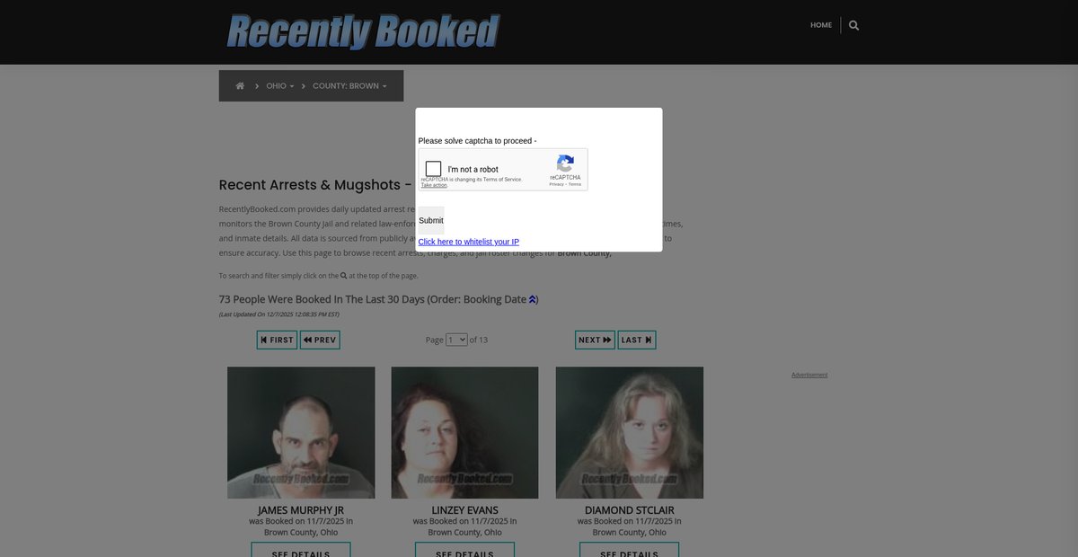 Preview of recentlybooked.com