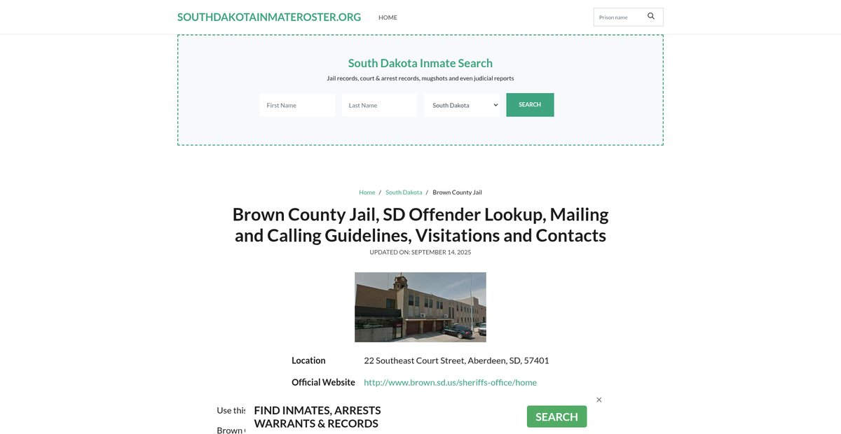 Preview of southdakotainmateroster.org