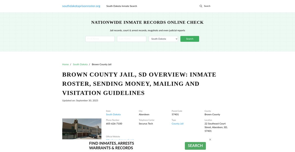 Preview of southdakotaprisonroster.org