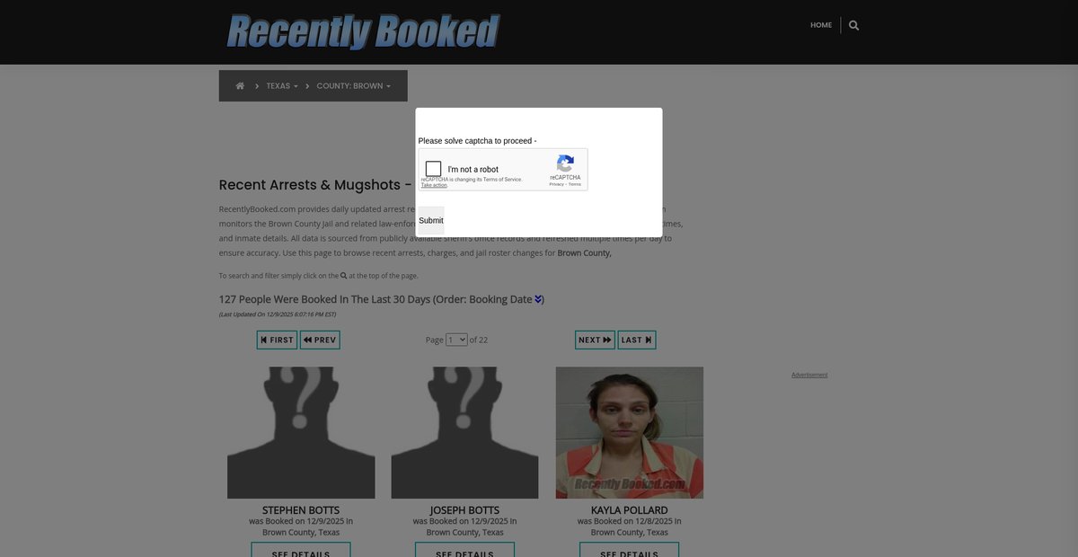 Preview of recentlybooked.com