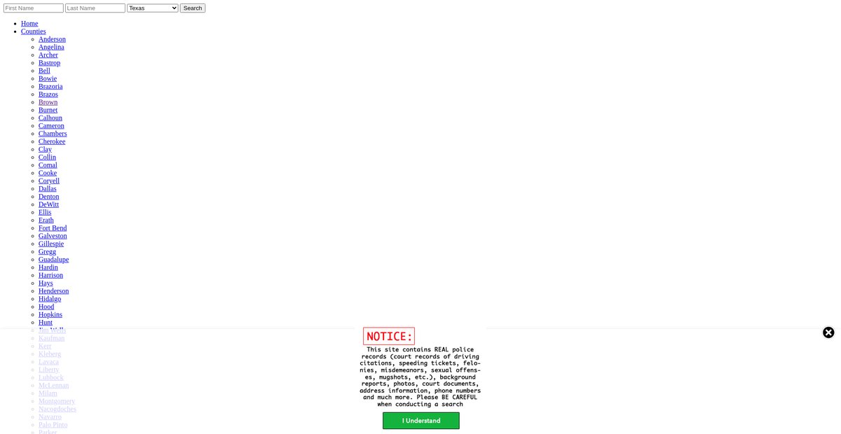 Preview of texas.arrests.org