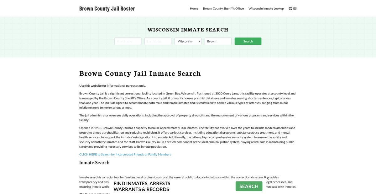 Preview of browncountyjail.org