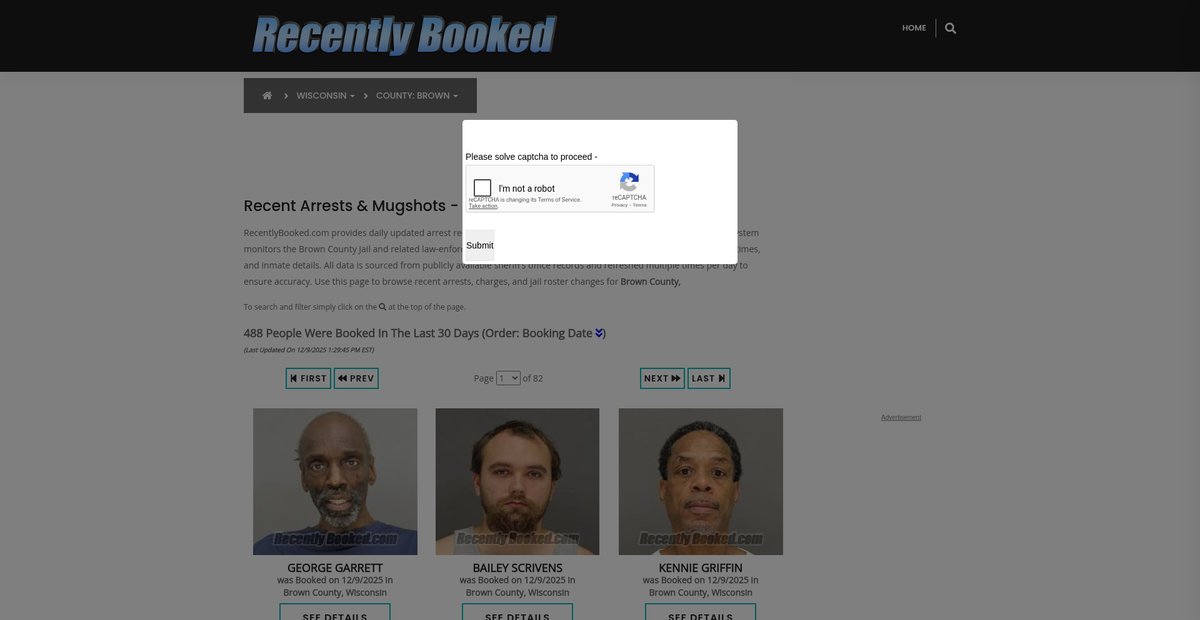 Preview of recentlybooked.com