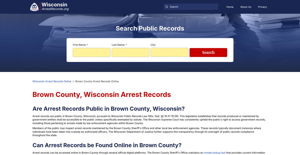 Preview of wisconsinarrestrecords.org