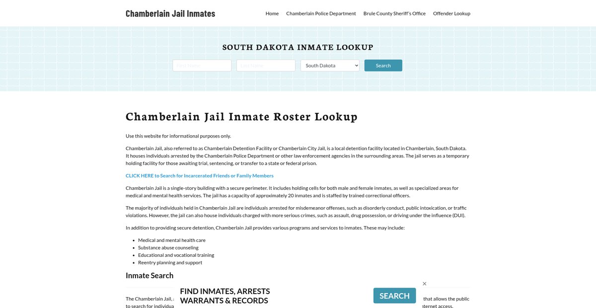 Preview of chamberlainjail.org