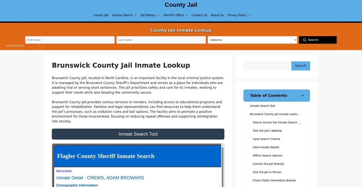Preview of brunswick.countyjail.org