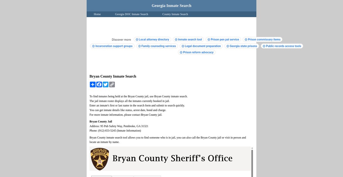 Preview of inmatesearchgeorgia.org