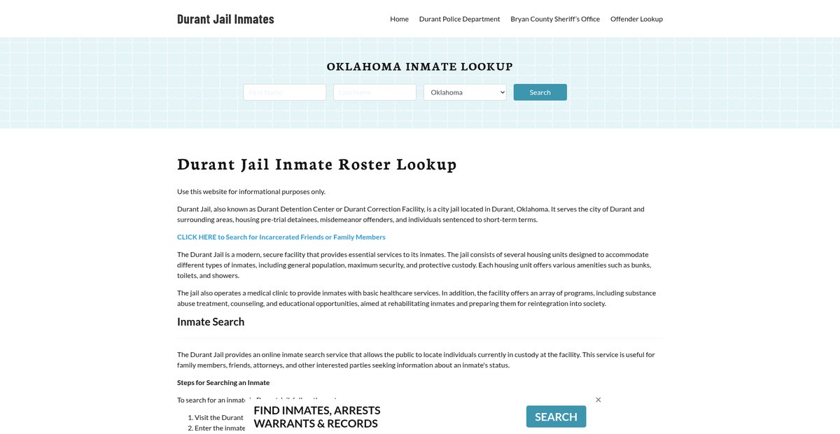 Preview of durantjail.org