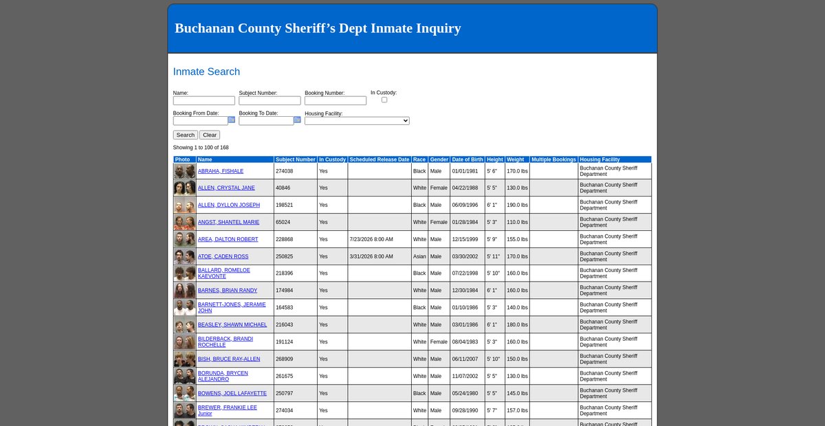 Preview of inmate.co.buchanan.mo.us