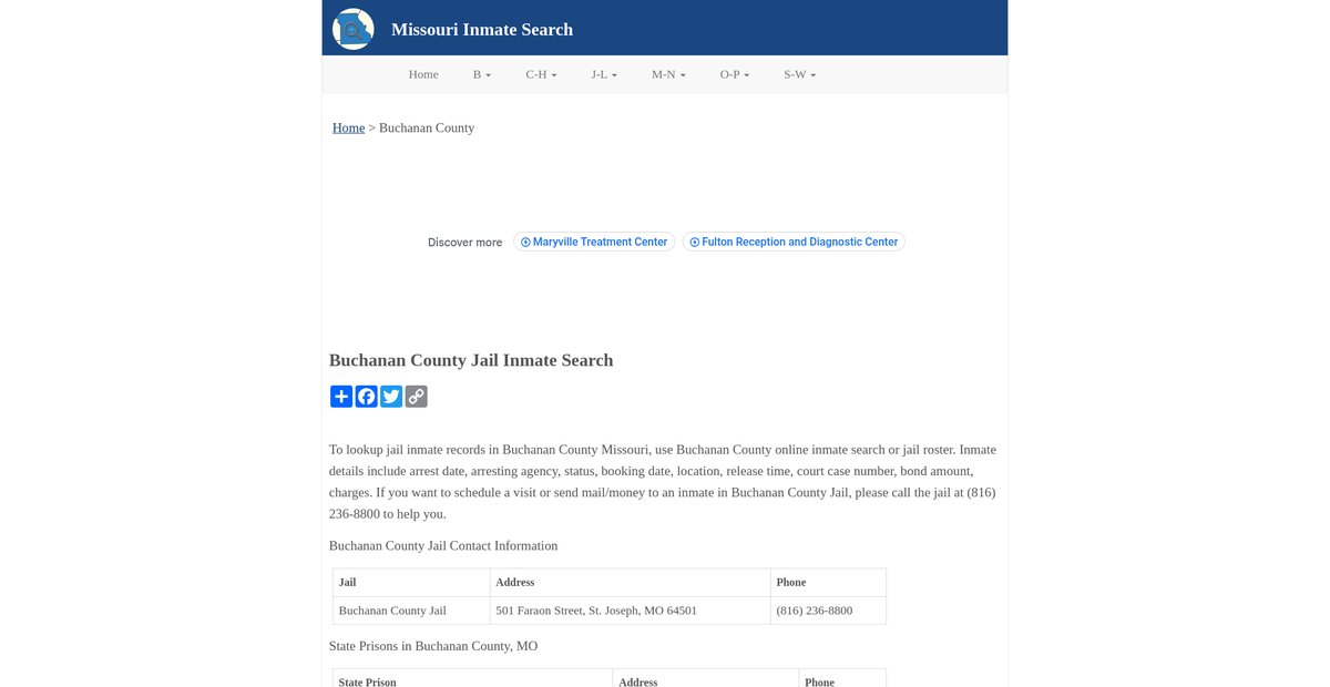 Preview of inmatesearchmo.org