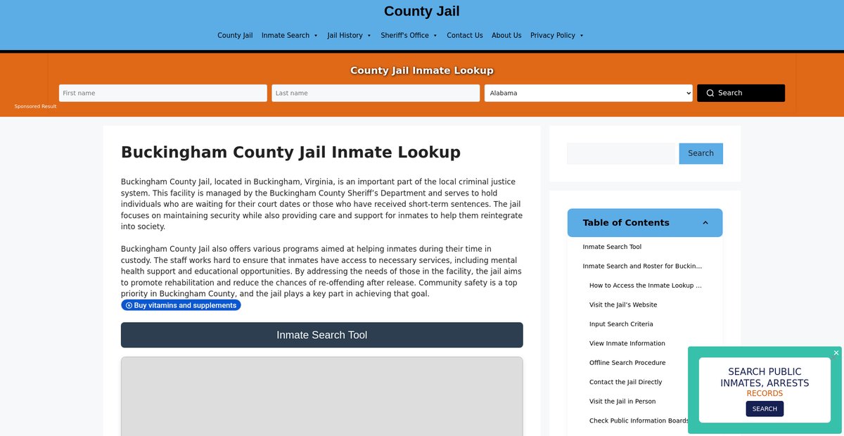 Preview of buckingham.countyjail.org