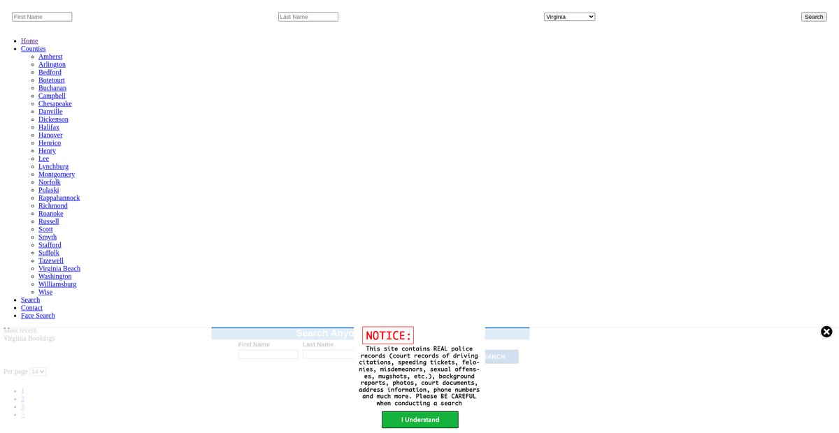 Preview of virginia.arrests.org