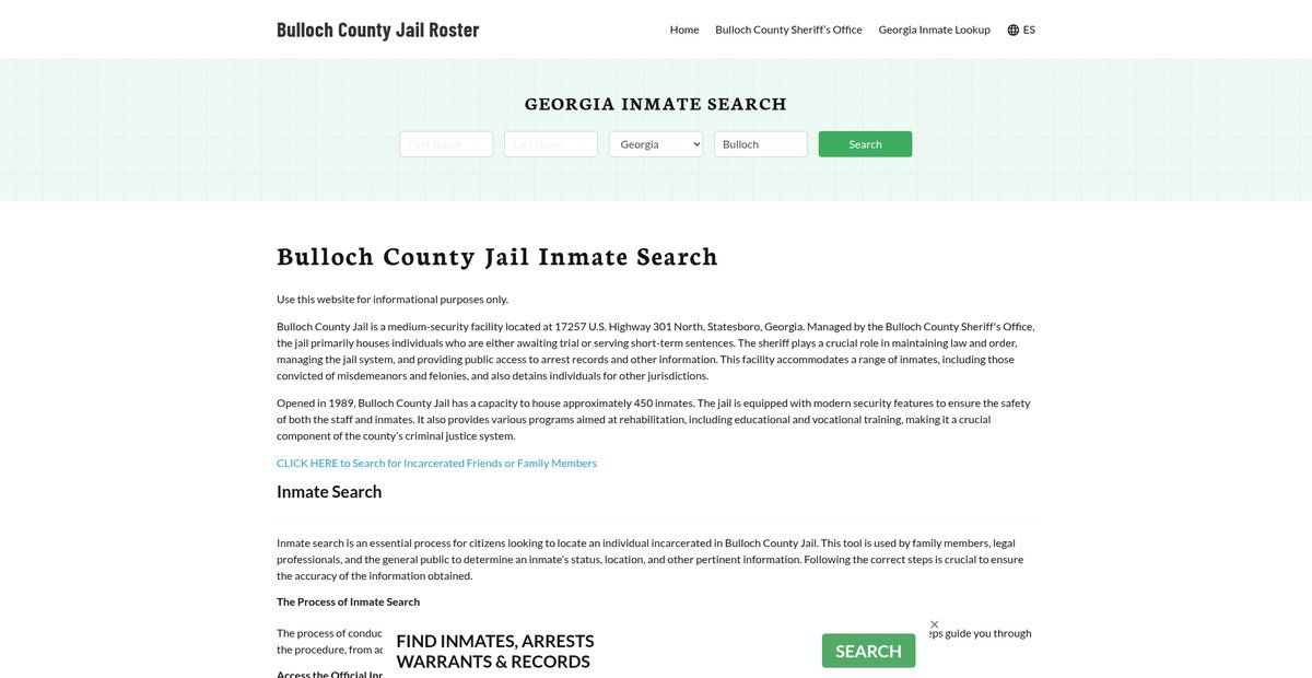 Preview of bullochcountyjail.org