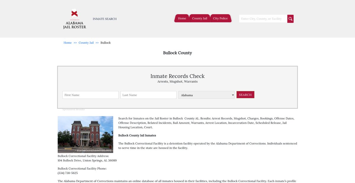 Preview of alabamajailroster.com