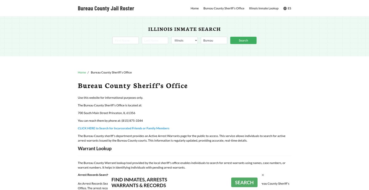 Preview of bureaucountyjail.org