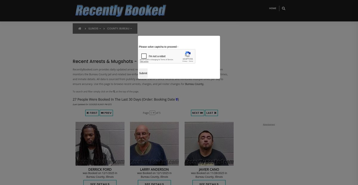 Preview of recentlybooked.com