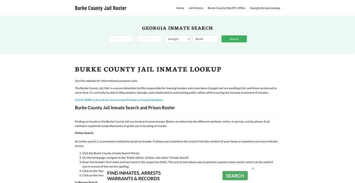 Preview of burkecountyjail.org