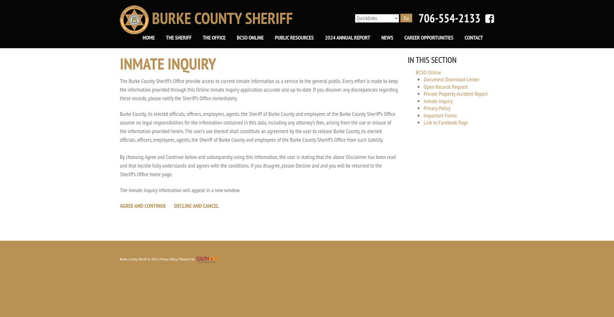Preview of burkecountysheriff.com