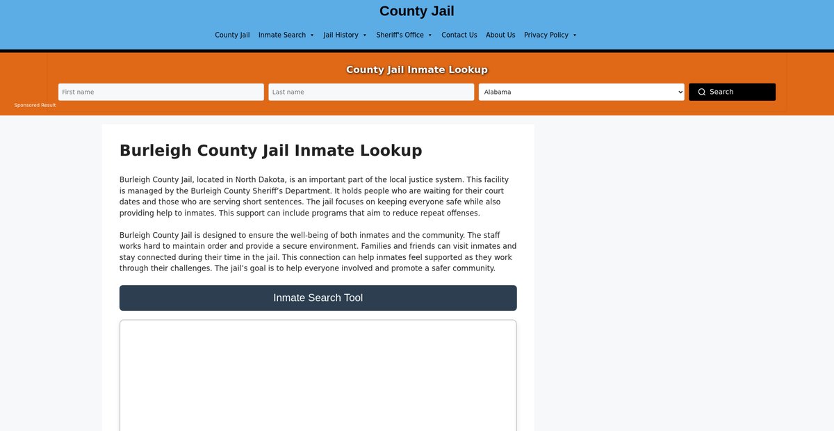 Preview of burleigh.countyjail.org