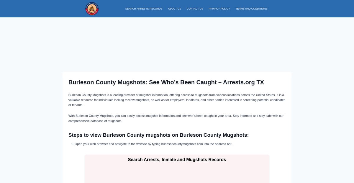 Preview of burleson-mugshots.arrests-org.com