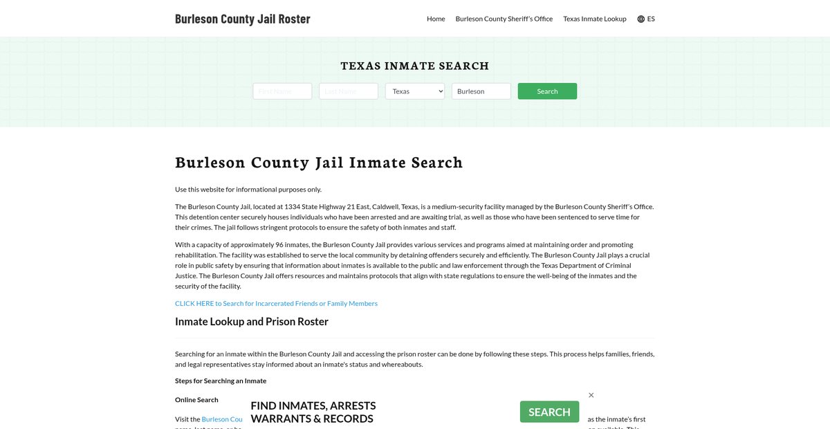 Preview of burlesoncountyjail.org