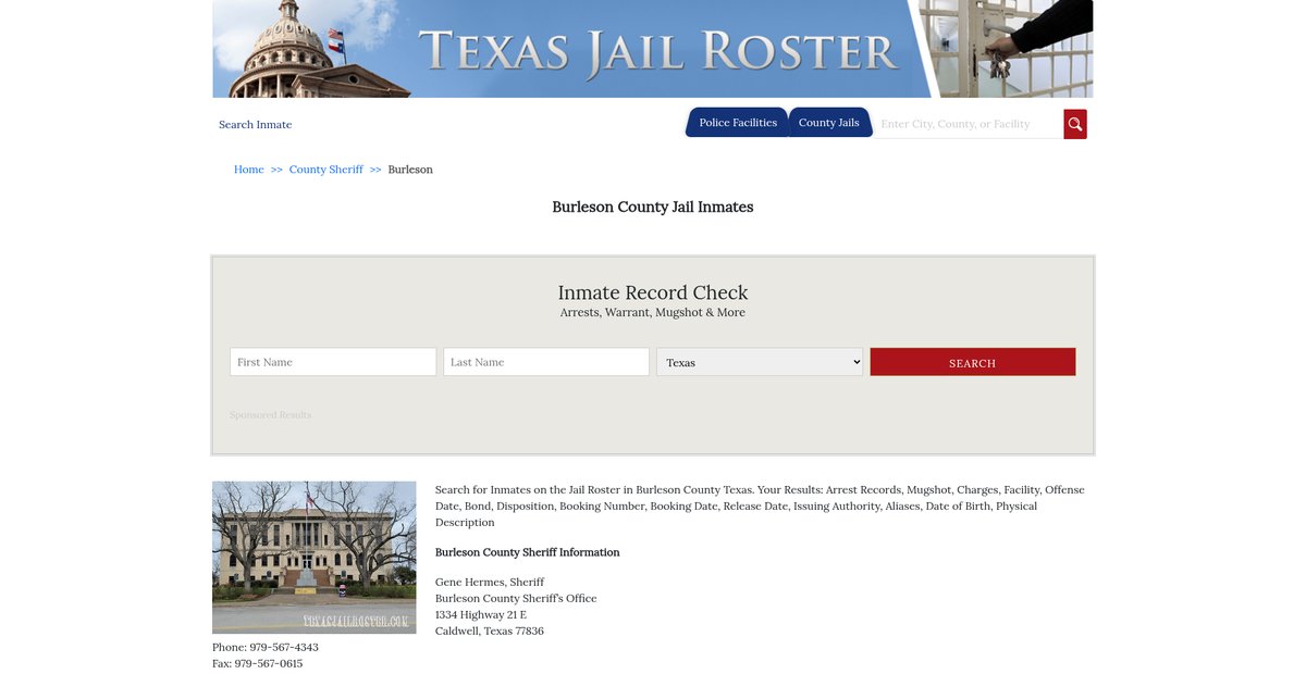 Preview of texasjailroster.com