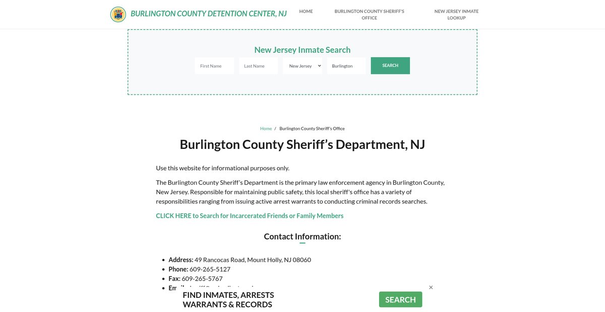 Preview of burlingtoncountydetentionnj.org