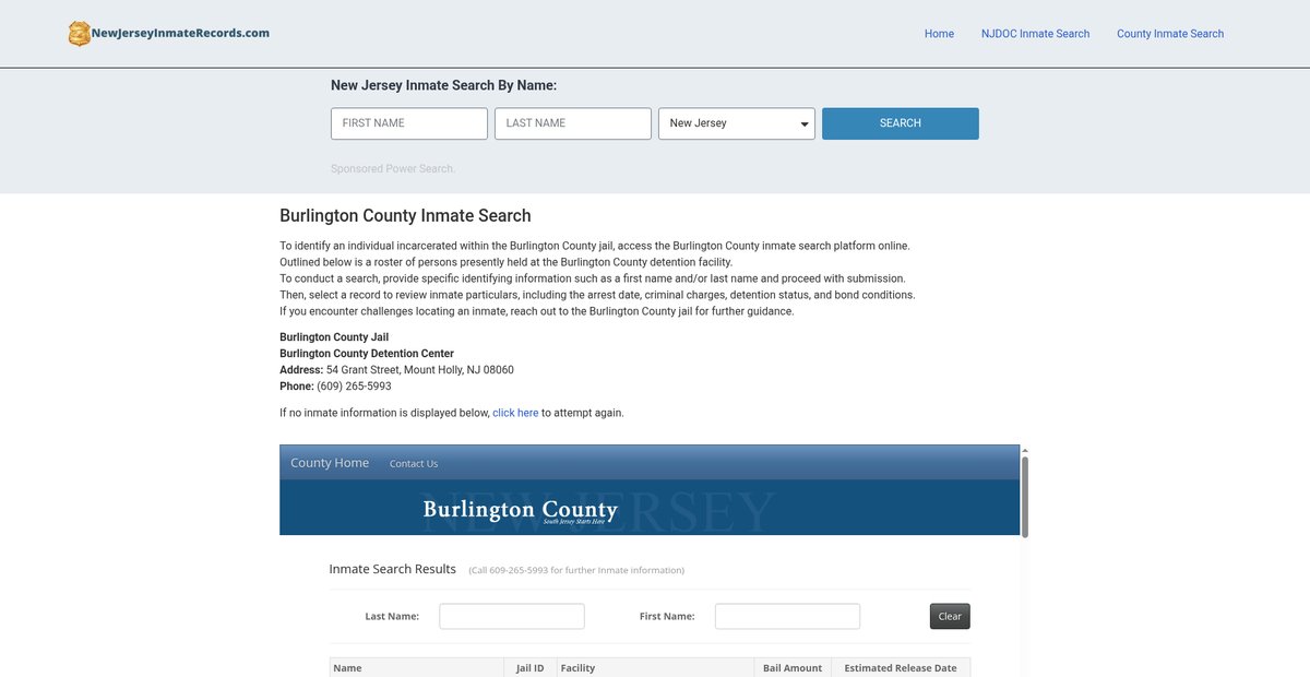 Preview of newjerseyinmaterecords.com