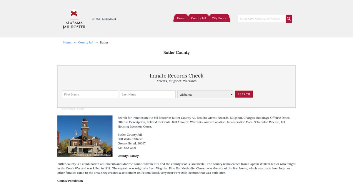 Preview of alabamajailroster.com