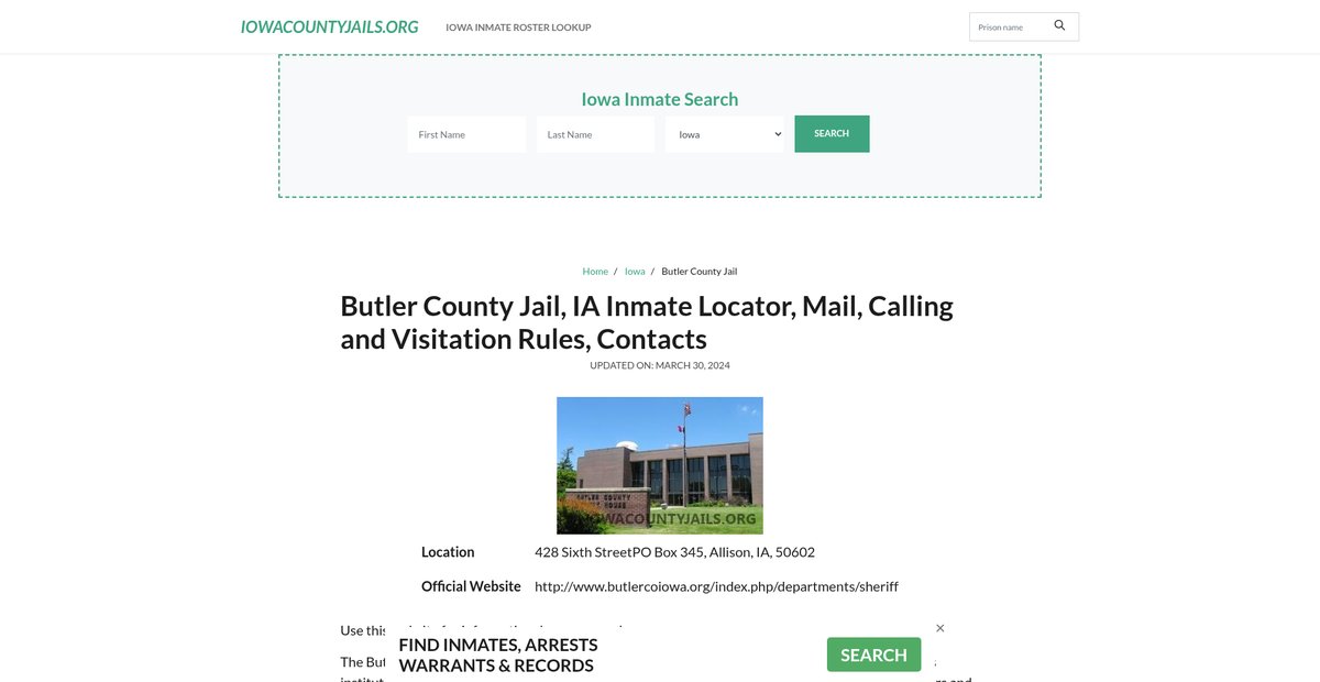 Preview of iowacountyjails.org