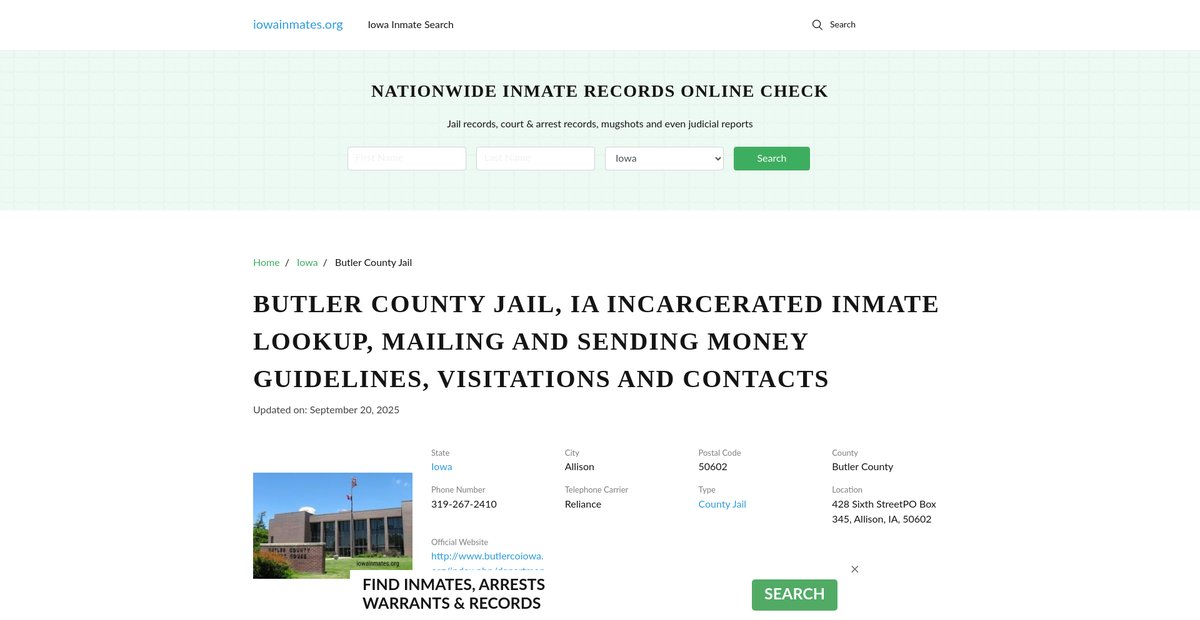 Preview of iowainmates.org