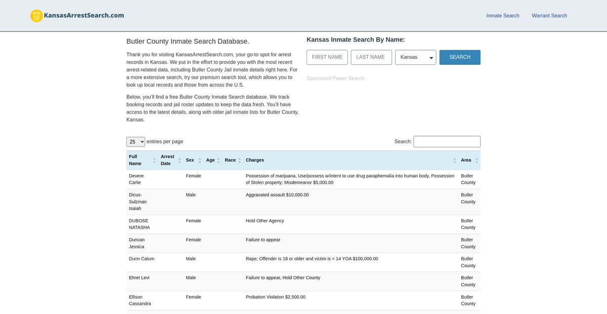 Preview of kansasarrestsearch.com