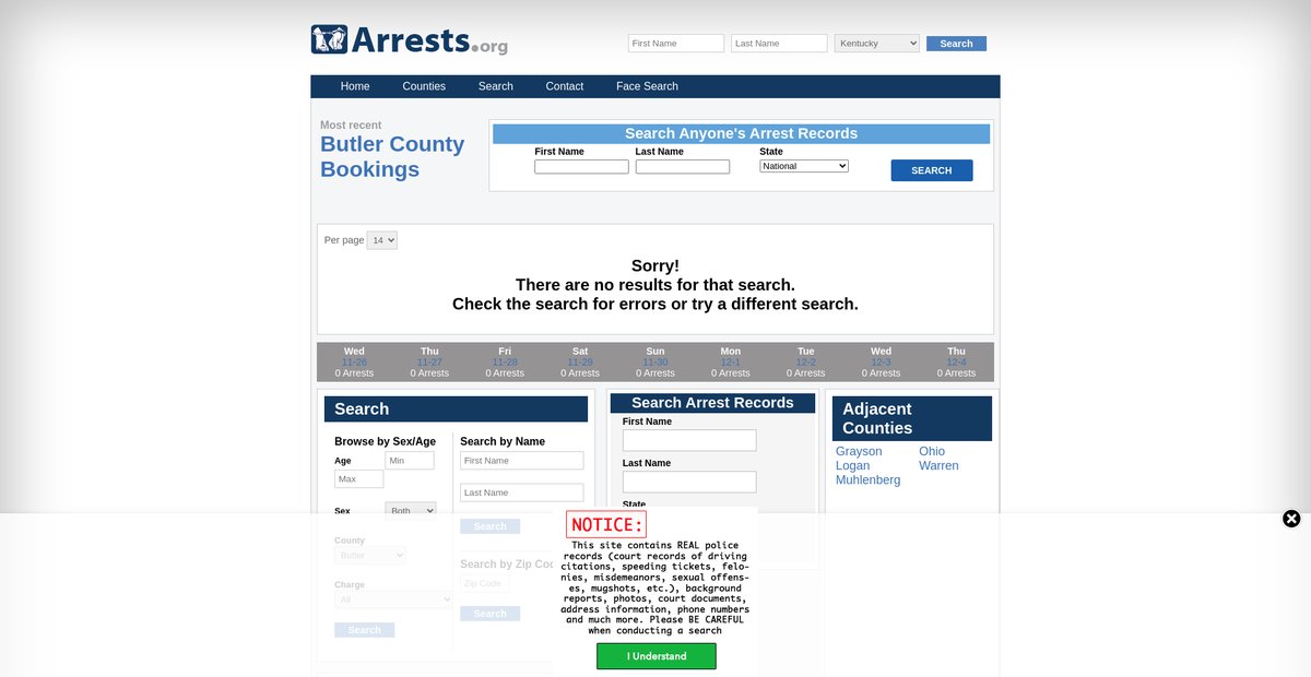 Preview of kentucky.arrests.org
