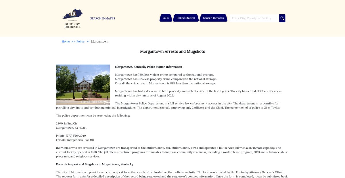 Preview of kentuckyjailroster.com