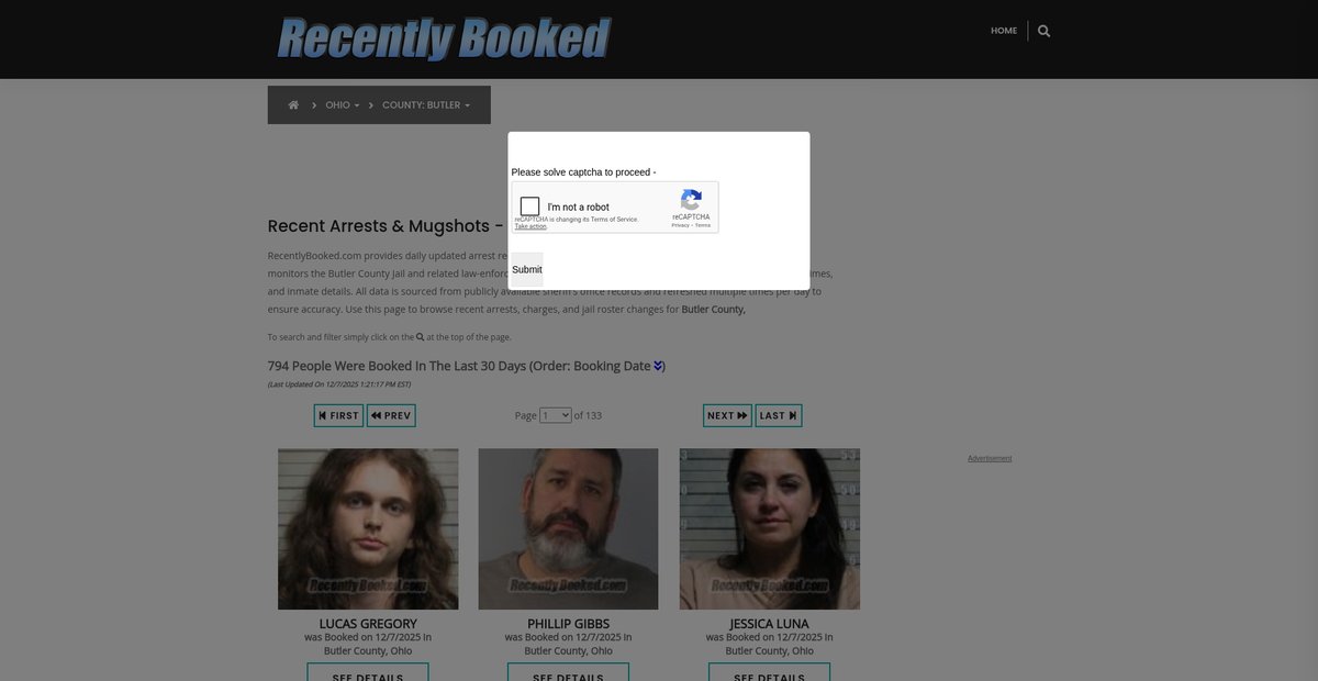 Preview of recentlybooked.com