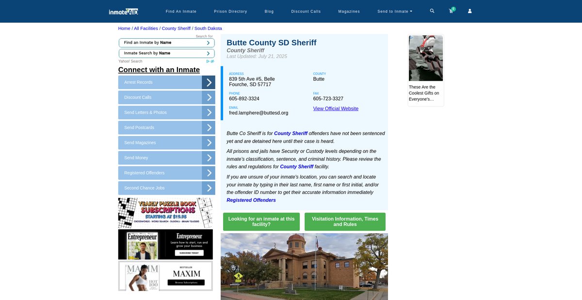 Preview of inmateaid.com