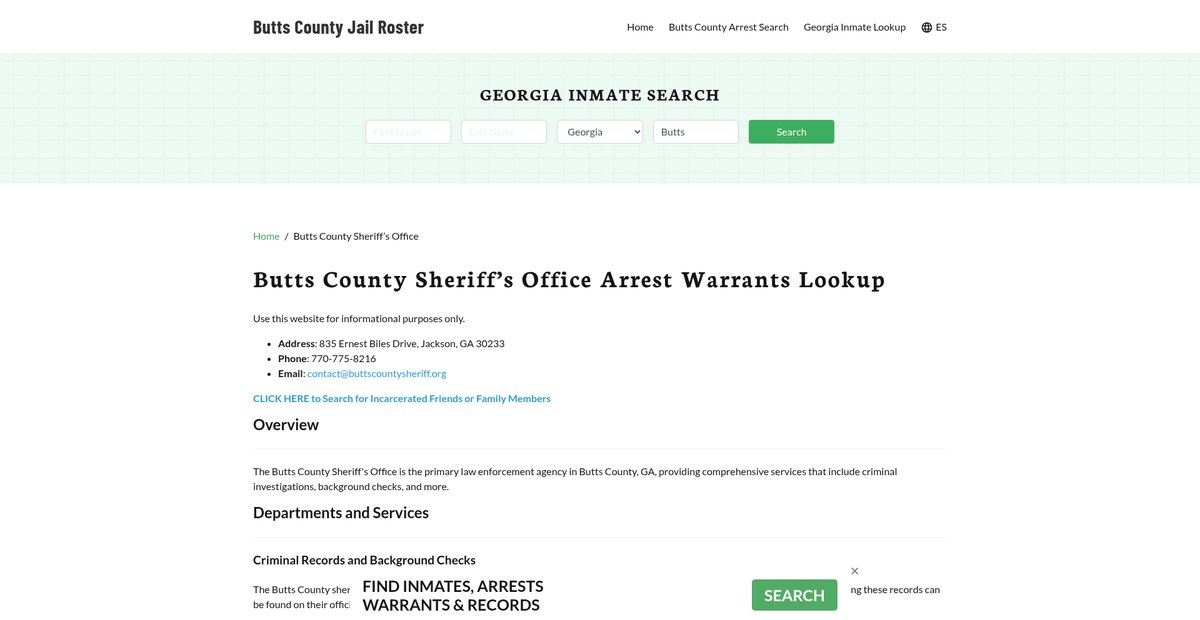 Preview of buttscountyjail.org