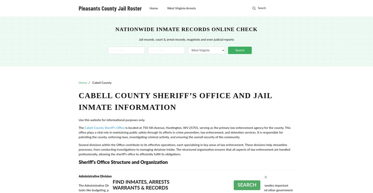 Preview of pleasantscountywv.org