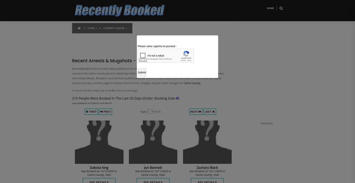 Preview of recentlybooked.com
