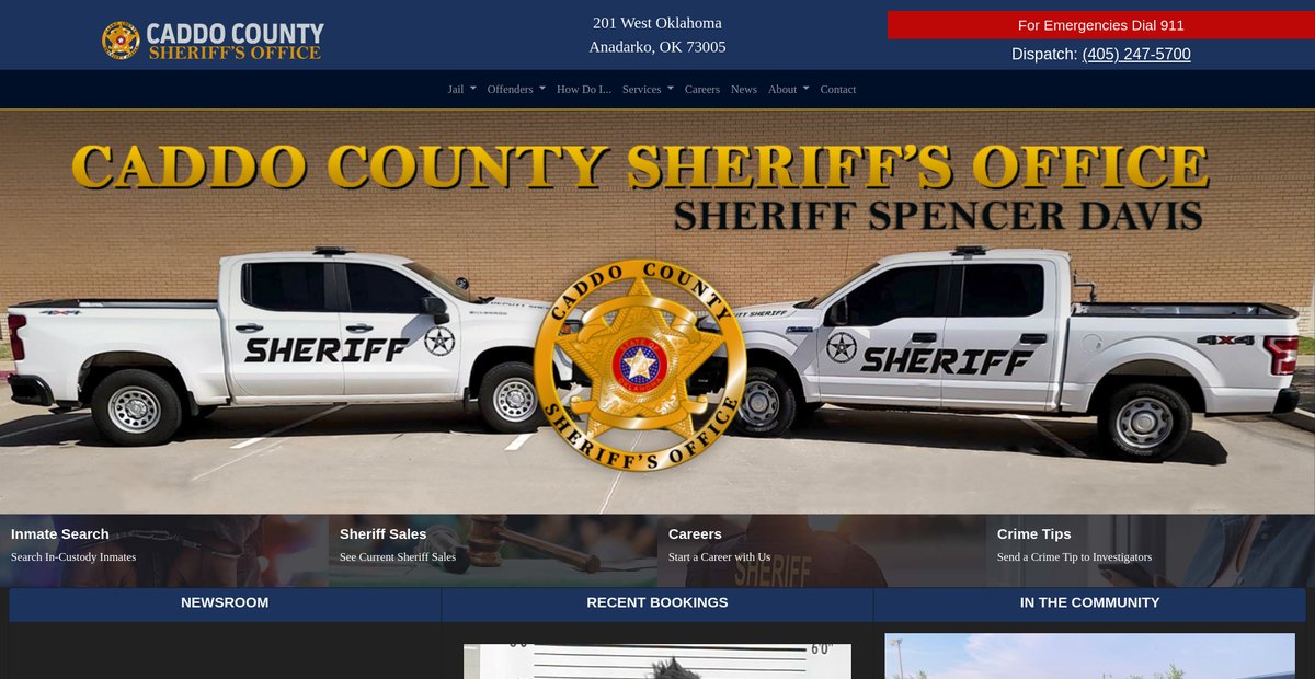 Preview of caddocountysheriff.com
