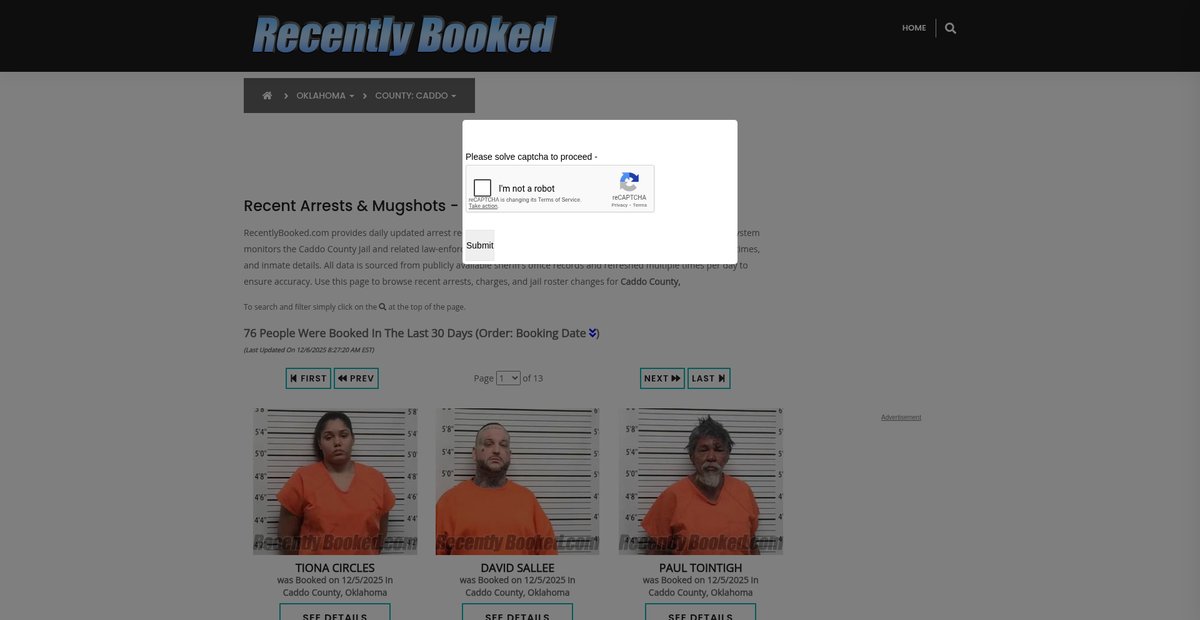 Preview of recentlybooked.com
