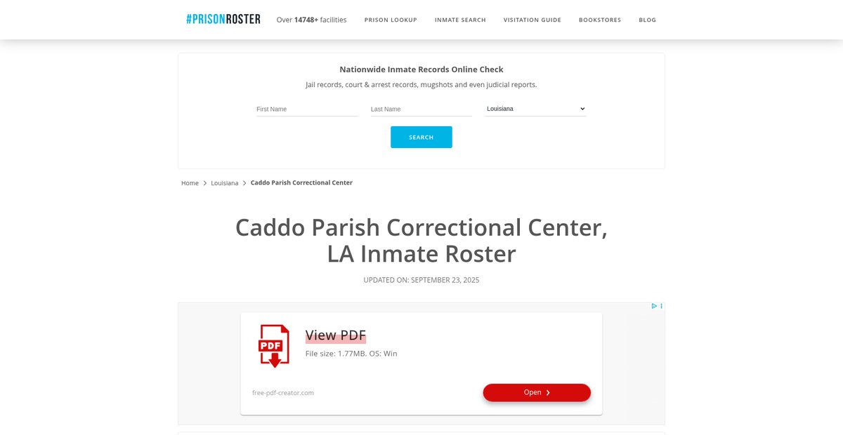 Preview of prisonroster.com