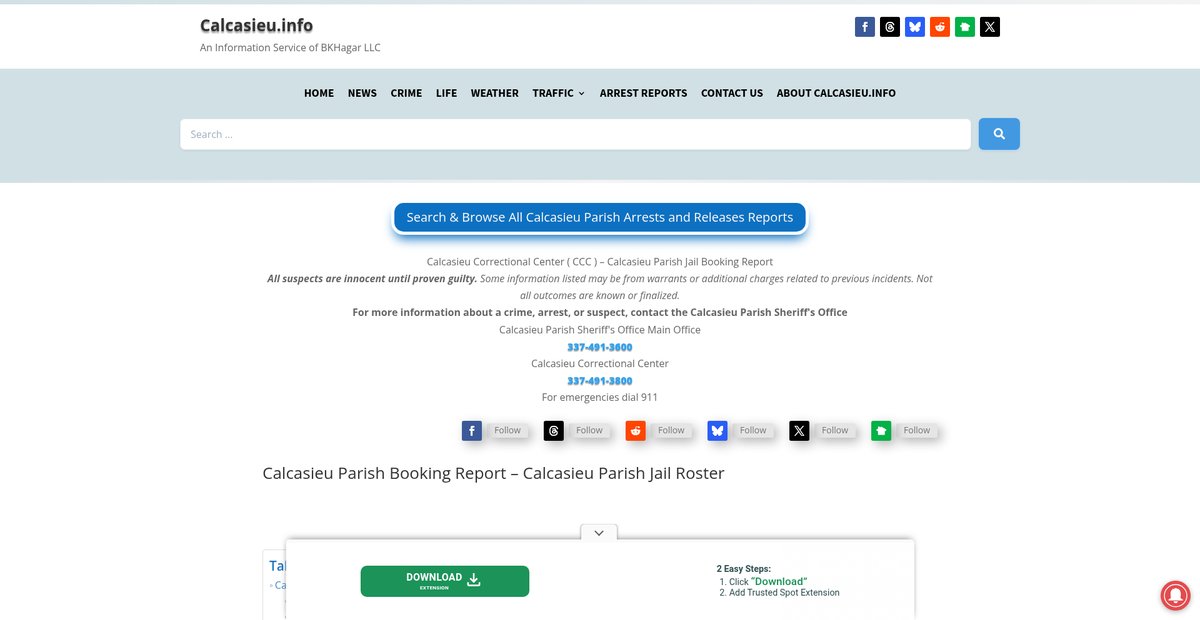 Preview of calcasieu.info